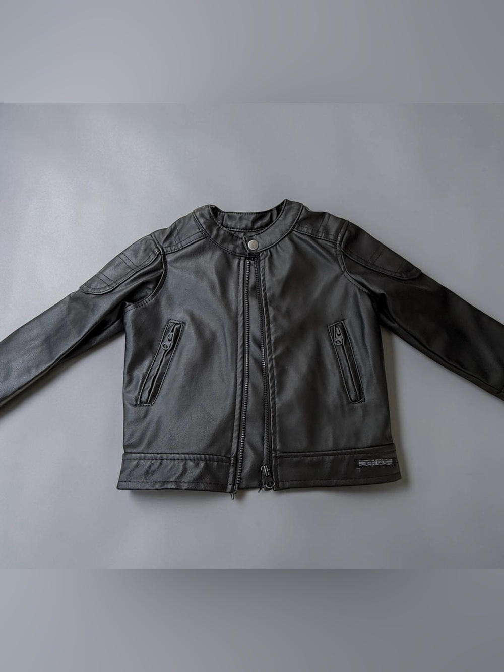 Hudson Jeans Kids Black Faux Leather Moto Jacket